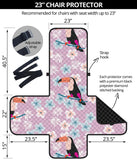 Beautiful toucan flower leaves Chair Cover Protector