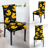 Duck Toy Pattern Print Design 05 Dining Chair Slipcover