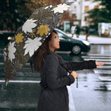 Beautiful Gold Autumn Maple Leaf Pattern Umbrella