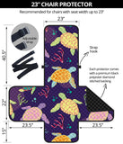 Colorful sea turtle pattern Chair Cover Protector