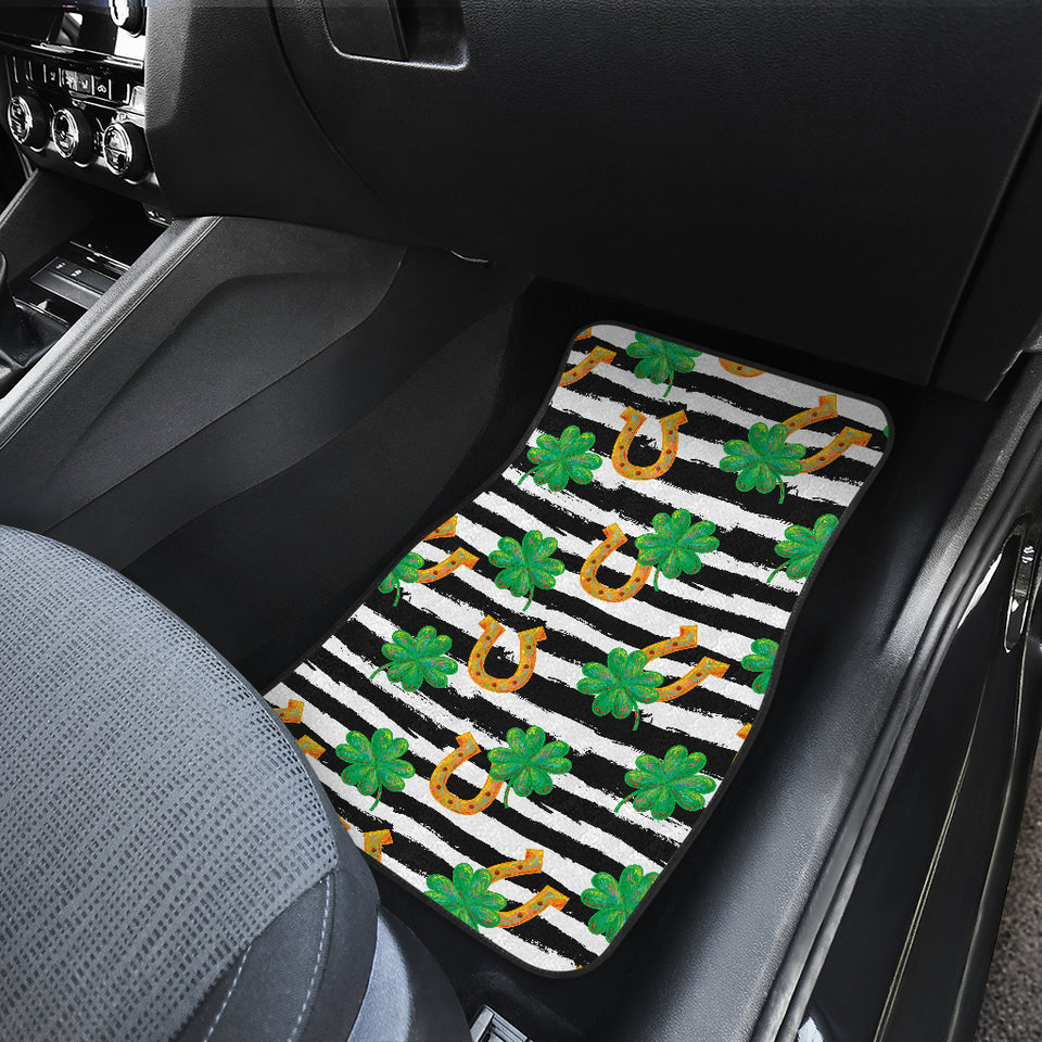 Horseshoes Pattern Print Design 01 Front and Back Car Mats