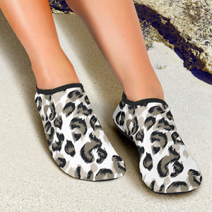 Leopard Skin Print Pattern Aqua Shoes