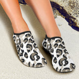 Leopard Skin Print Pattern Aqua Shoes