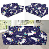 Hand Drawn Cute Unicorn Star Planet Sofa Slipcover