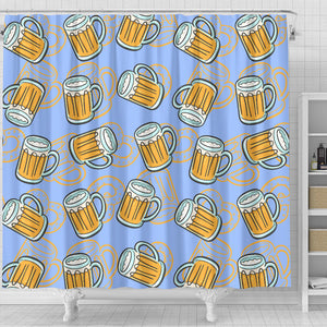 Beer Pattern Shower Curtain Fulfilled In US