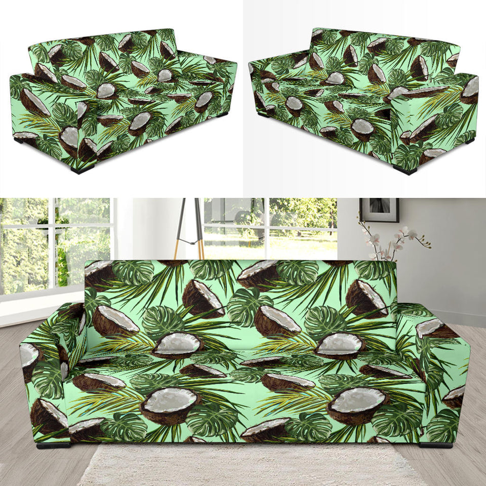 Coconut Pattern Print Design 02 Sofa Slipcover
