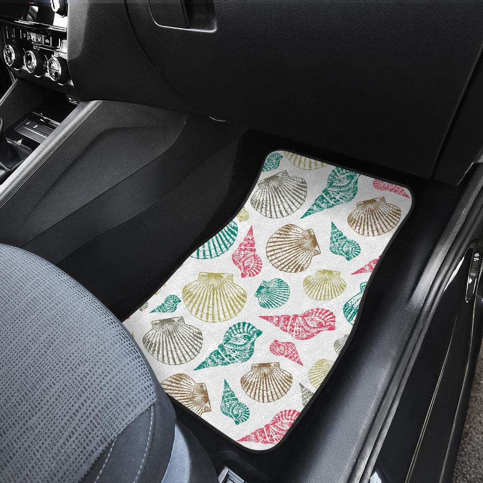 Colorful Shell Pattern Front And Back Car Mats