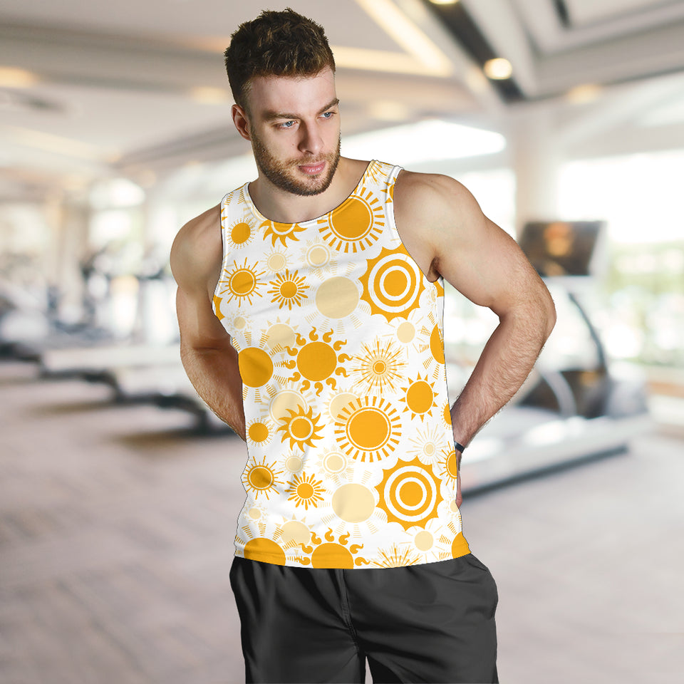 Sun design pattern Men Tank Top