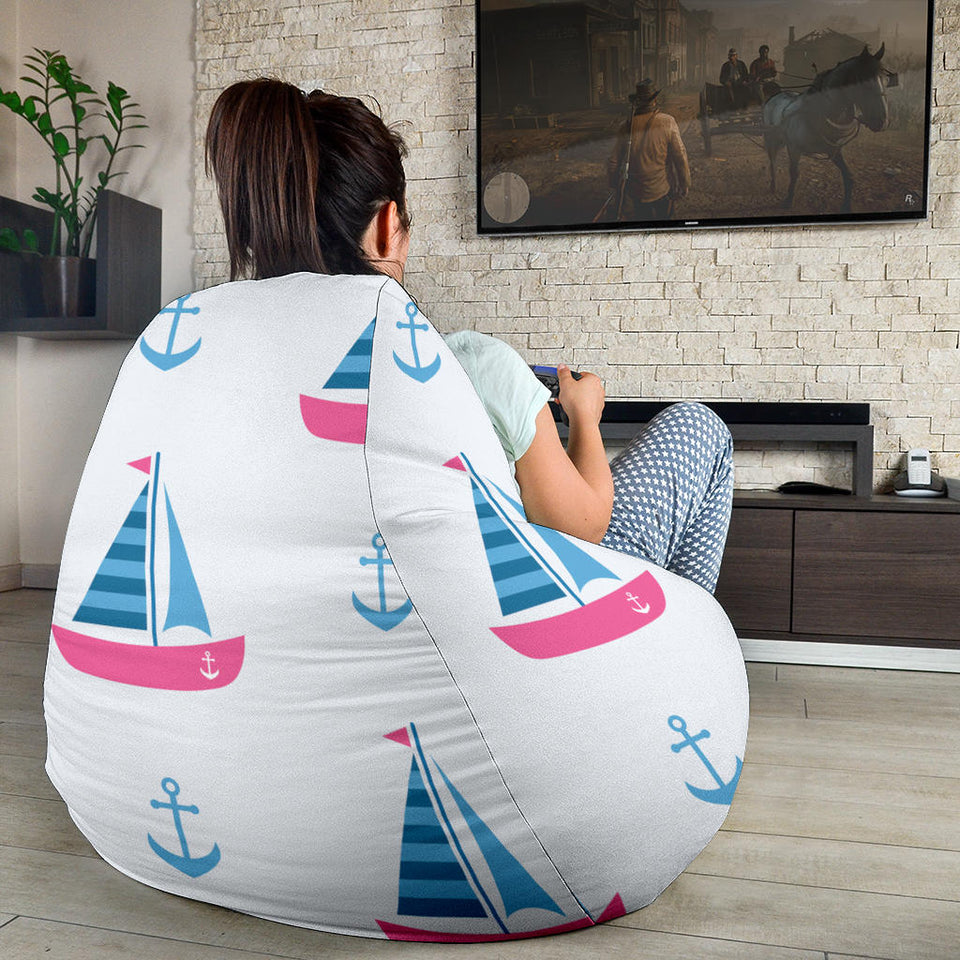 Sailboat Anchor Pattern Bean Bag Cover
