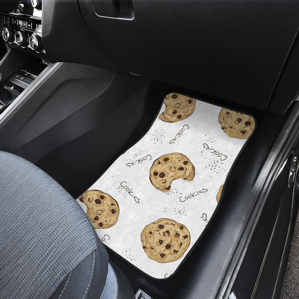 Sketch Style Cookie Pattern Front And Back Car Mats