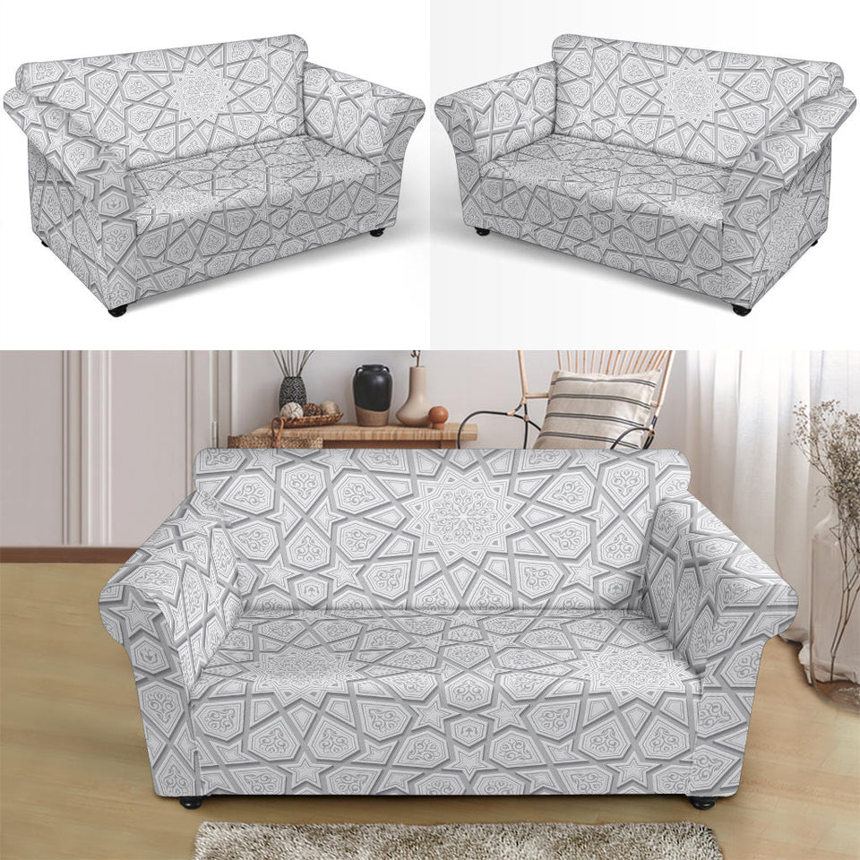 Arabic Star Pattern Loveseat Couch Slipcover