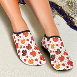 Colorful Maple Leaf Pattern Aqua Shoes