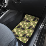 Eggplant Pattern Print Design 02 Front Car Mats
