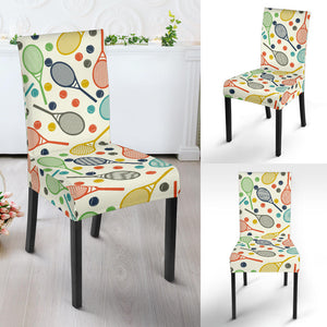 Tennis Pattern Print Design 03 Dining Chair Slipcover