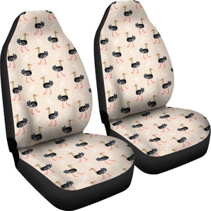 Ostrich Pattern Print Design 05 Universal Fit Car Seat Covers