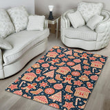 Christmas Gingerbread Cookie Pattern Area Rug