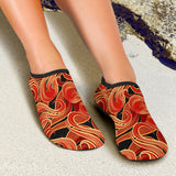 Fire Flame Pattern Aqua Shoes