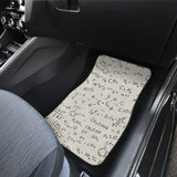 Chemistry Periodic Table Pattern Print Design 04 Front and Back Car Mats