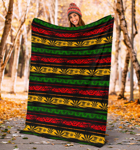 Canabis Marijuana Weed Pattern Print Design 04 Premium Blanket