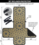 arabic star gold pattern Recliner Cover Protector