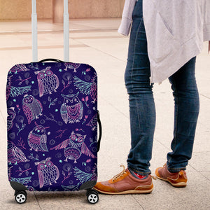 Cute Owls Pattern Boho Style Ornament Luggage Covers