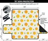 oranges leaves pattern Sofa Cover Protector