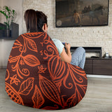 Cocoa Beans Tribal Polynesian Pattern Bean Bag Cover