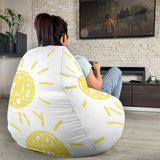 Hand Drawn Sun Pattern Bean Bag Cover