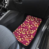 Popcorn Pattern Print Design 02 Front and Back Car Mats