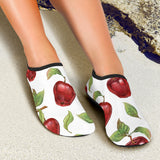 Red Apples Pattern Aqua Shoes