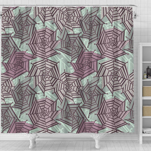 Spider Web Cobweb Design Color Pattern Shower Curtain Fulfilled In US