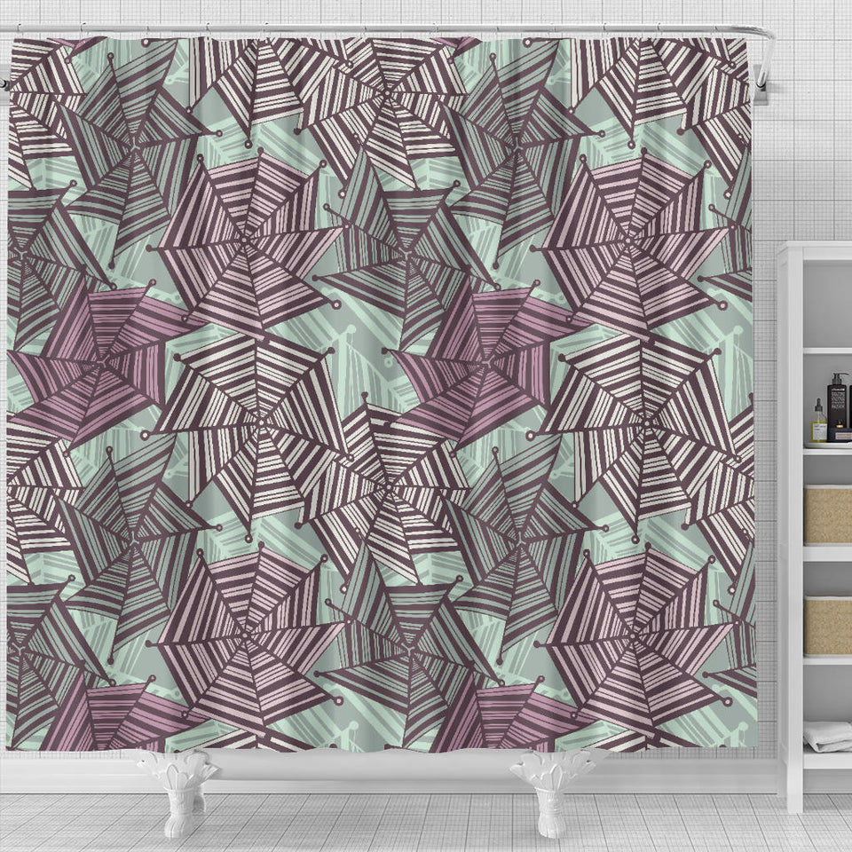 Spider Web Cobweb Design Color Pattern Shower Curtain Fulfilled In US