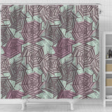 Spider Web Cobweb Design Color Pattern Shower Curtain Fulfilled In US
