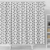 Arabic Gray Pattern Shower Curtain Fulfilled In US