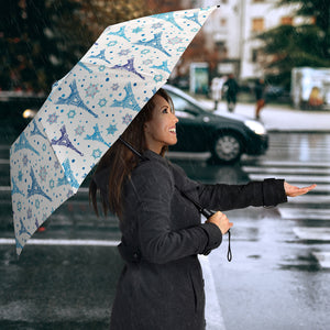 Eiffel Tower Pattern Print Design 01 Umbrella