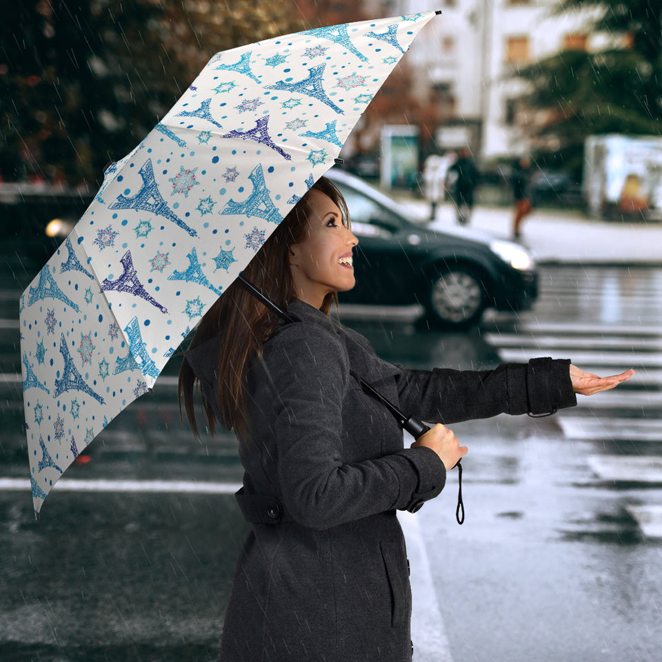 Eiffel Tower Pattern Print Design 01 Umbrella