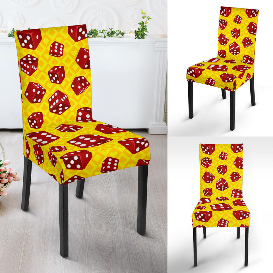 Dice Pattern Print Design 04 Dining Chair Slipcover