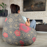 Red Gold Sakura Cherry Blossom Gray Background Bean Bag Cover