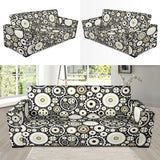 Gear Pattern Print Design 02 Sofa Slipcover