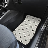 Dog Paws Pattern Print Design 03 Front and Back Car Mats