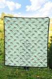 Kangaroo Pattern Background Premium Quilt