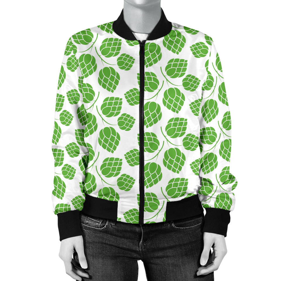 Hop Pattern Background Women'S Bomber Jacket