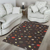 Coffee Bean Leave Pattern Area Rug