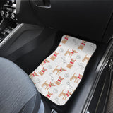 Chihuahua Bone Paw Pattern Front And Back Car Mats