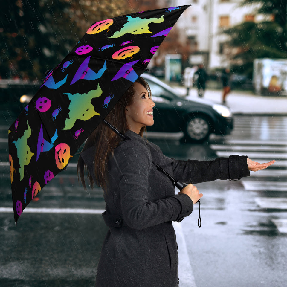 Colorful Halloween Background Umbrella