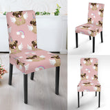 Cute Unicorn Pug Pattern Dining Chair Slipcover