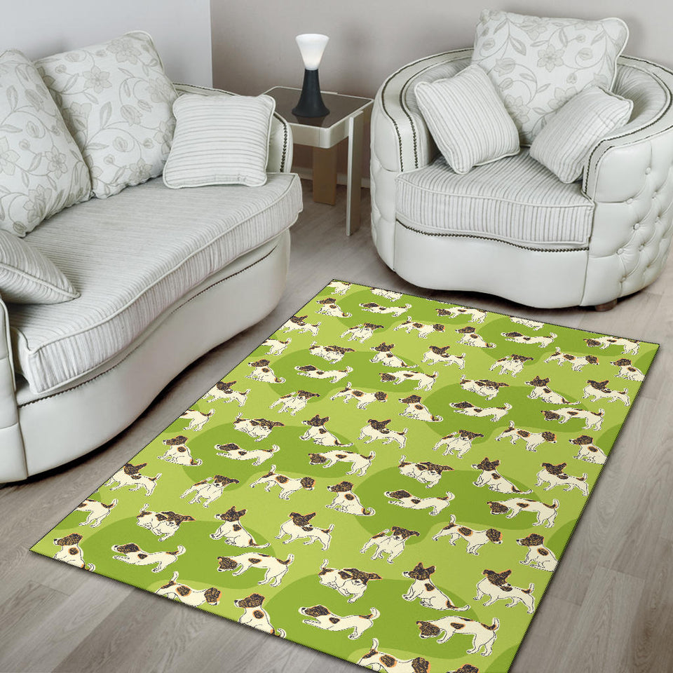 Jack Russel Pattern Print Design 01 Area Rug