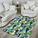 Toucan Tropical Leaves Design Pattern  Area Rug