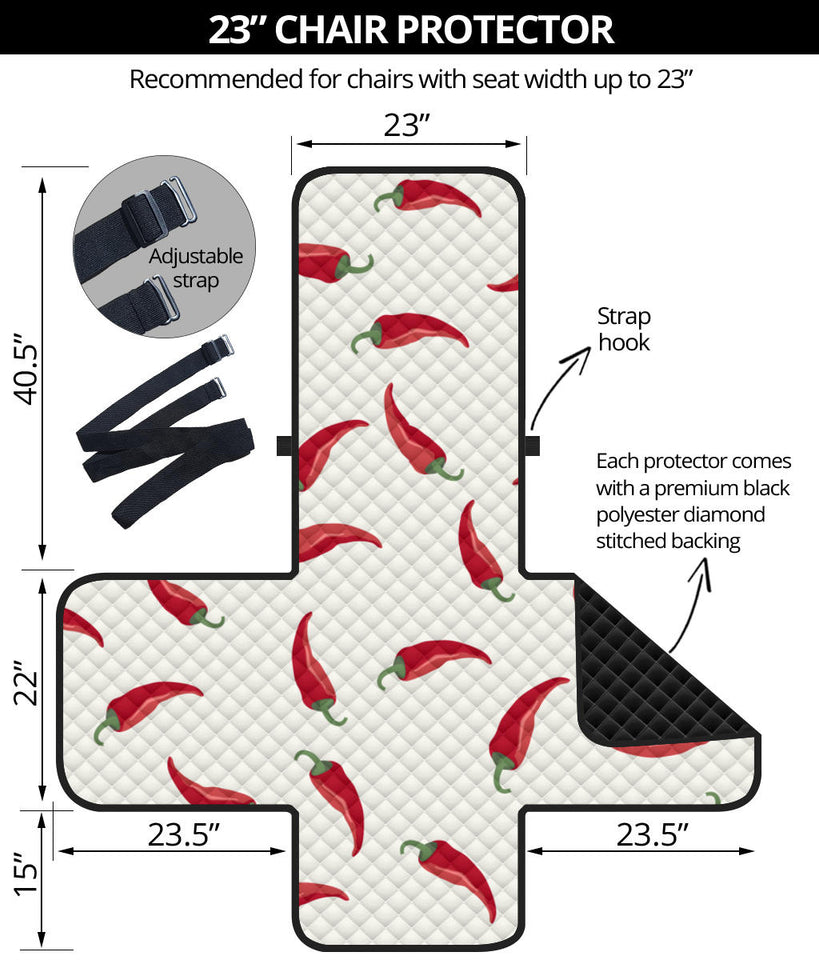 Chili peppers pattern Chair Cover Protector