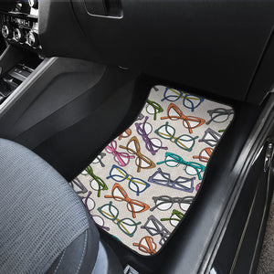 Sun Glasses Pattern Print Design 01 Front and Back Car Mats